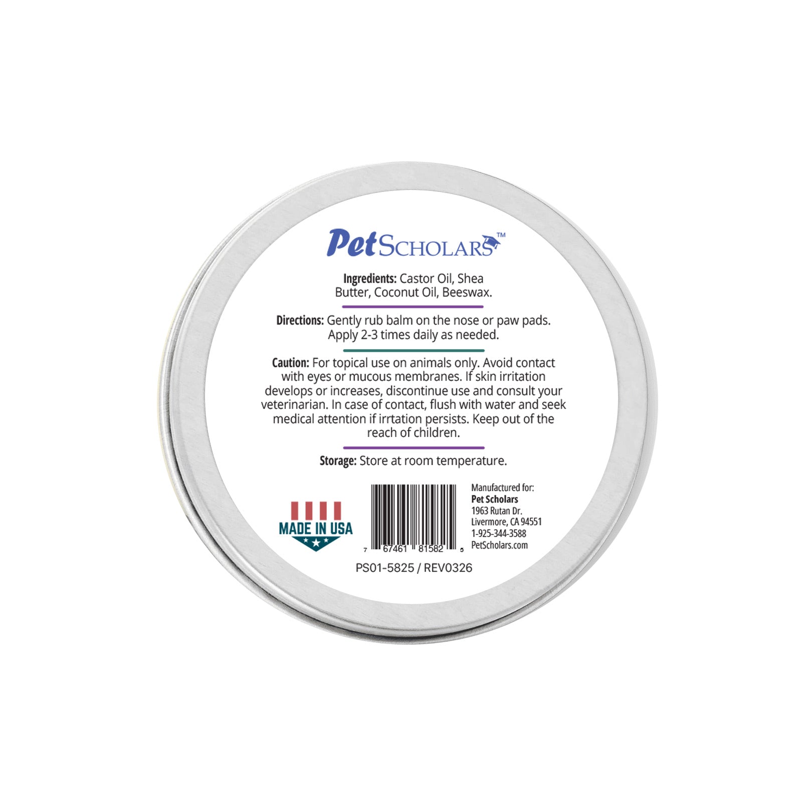 Pet Scholars Soothing Natural Shea Butter Balm for Dogs & Cats